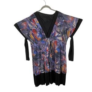 La Mouette 2 Piece Dress Set Funky Mesh Overdress and Lining Women's Size 2X 3X